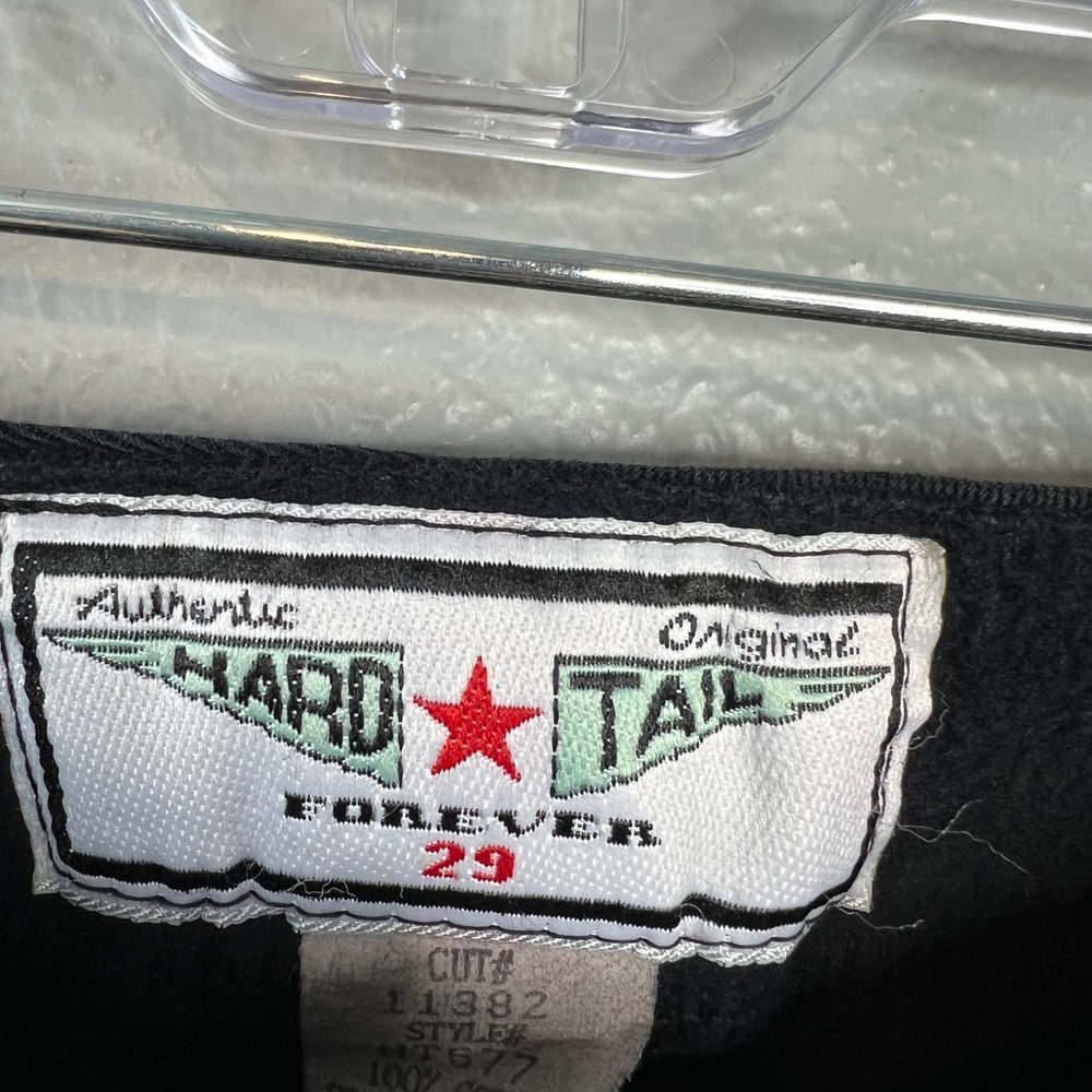 Hard Tail Mini Skirt Size 29 Black Button Front Cotton Y2K Grunge Made in USA - Picture 2 of 6